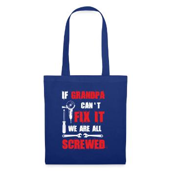 Grandpa Gift Handyman DIY-Reparaturwerkstatt - Stoffbeutel - Royalblau - Vorne