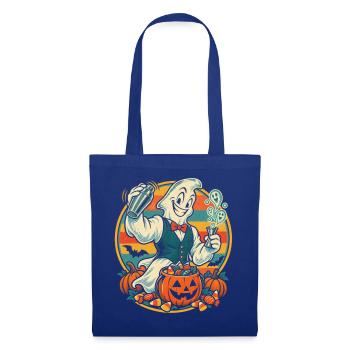 Halloween Barkeeper Geist mit Cocktailshaker für - Stoffbeutel - Royalblau - Vorne