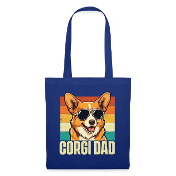Corgi-Vater – Walisischer Corgi-Hundeliebhaber Corgi-Vater - Stoffbeutel - Royalblau - Vorne