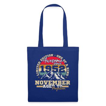 November 1952 Vintage-Retro-Geburtstag - Stoffbeutel - Royalblau - Vorne