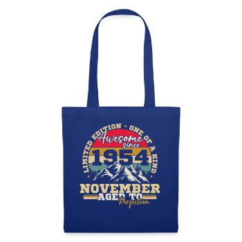 November 1954 Vintage-Retro-Geburtstag - Stoffbeutel - Royalblau - Vorne
