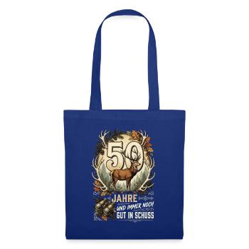 50 Jahre Und Immer Noch Gut In Schuss Jäger  - Stoffbeutel - Royalblau - Vorne