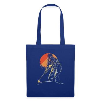 Vintage Golfer Opa - Stoffbeutel - Royalblau - Vorne