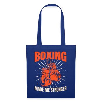 Boxing Made Me Stronger Gloves Boxing Gloves - Stoffbeutel - Royalblau - Vorne