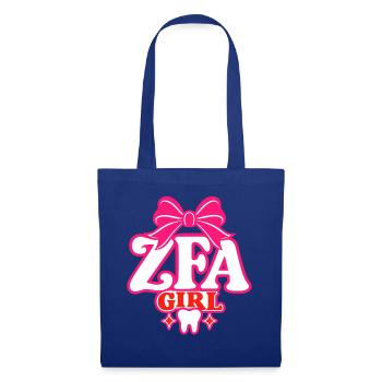 ZFA Girl – Zahnmedizinische Fachangestellte - Stoffbeutel - Royalblau - Vorne