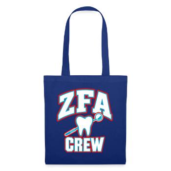 ZFA Crew – Zahnmedizin Team & Praxisalltag - Stoffbeutel - Royalblau - Vorne