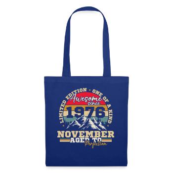 November 1976 Vintage-Retro-Geburtstag - Stoffbeutel - Royalblau - Vorne