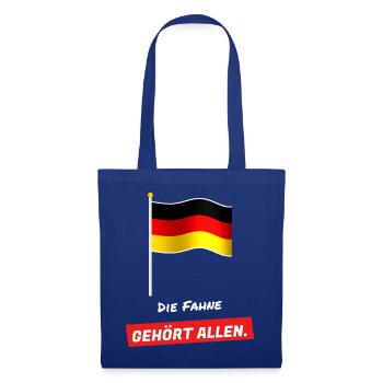Die Fahne gehört allen - Schwarz Rot Gold - Stoffbeutel - Royalblau - Vorne