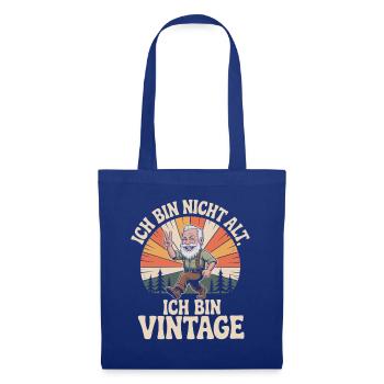 Ich bin nicht alt ich bin Vintage 60 Geburtstag - Stoffbeutel - Royalblau - Vorne