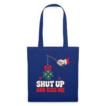 Shut Up And Kiss Me Küss Mich Einfach Valentinstag - Stoffbeutel - Royalblau - Vorne