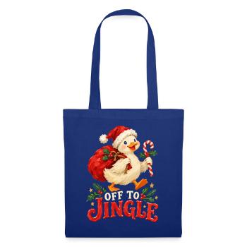 Jingle Duck Weihnachtsfreude - Stoffbeutel - Royalblau - Vorne