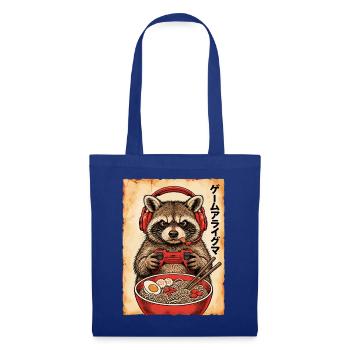 Gamer, Gaming, Japanische, Zocker, Capybara, Ramen - Stoffbeutel - Royalblau - Vorne