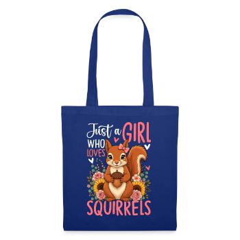 Just a Girl Who Loves Squirrels - Stoffbeutel - Royalblau - Vorne