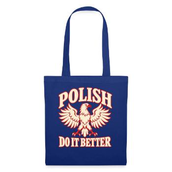 Polnischer Adler und Nationalstolz - Stoffbeutel - Royalblau - Vorne