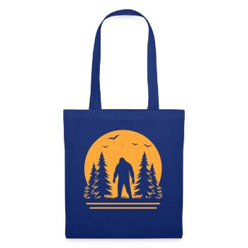 Bigfoot Moon Forest Night Silhouette - Stoffbeutel - Royalblau - Vorne