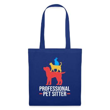 Haustier Sitter Haustiere Babysitter - Stoffbeutel - Royalblau - Vorne