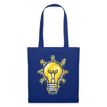 Leuchtende Idee Motiv - Stoffbeutel - Royalblau - Vorne