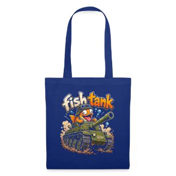 FischTank Heldenpanzer - Stoffbeutel - Royalblau - Vorne