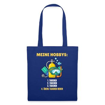 Taucher lustig - Meine Hobbys: Tauchen - Stoffbeutel - Royalblau - Vorne