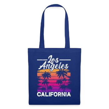 Los Angeles California Retro Palmen Sunset - Stoffbeutel - Royalblau - Vorne