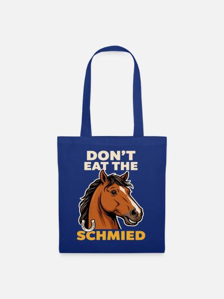 Don't Eat the Schmied Pferd - Stoffbeutel - Royalblau