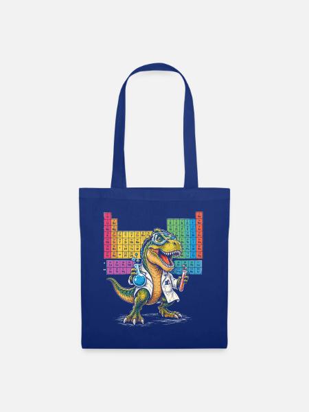 Dino Wissenschaftler Regenbogenlab - Stoffbeutel - Royalblau