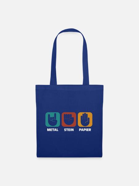 Metal Stein Papier - Stoffbeutel - Royalblau