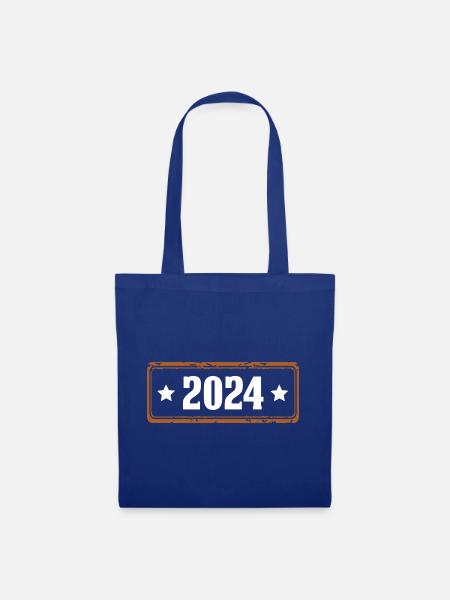 2024 Jahr - Stoffbeutel - Royalblau