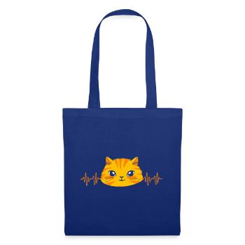 Tabby Katze - Stoffbeutel - Royalblau - Vorne