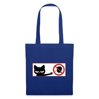 katze, hals Maul - Stoffbeutel - Royalblau - Vorne
