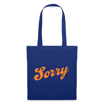 Désolé – Déclaration minimaliste - Sac en tissu - bleu royal - Devant