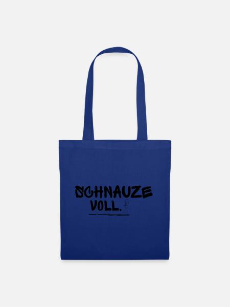 Schnauze voll. – Statement-Shirt für alle mit kurz - Stoffbeutel - Royalblau