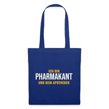 Pharmakant Ausbildung Pharma Geschenk Spruch - Stoffbeutel - Royalblau - Vorne