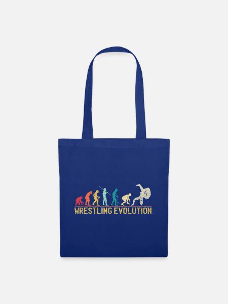 Wrestling-Evolution-Kunstwerk - Stoffbeutel - Royalblau