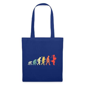 Retro Dudelsack Evolution Für Dudelsackspieler - Stoffbeutel - Royalblau - Vorne