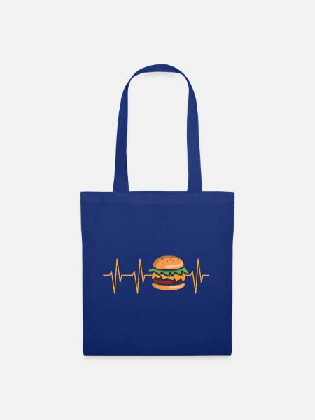 Burger Herzschlag Comic - Stoffbeutel - Royalblau