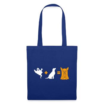 Funny Halloween Dog Ghost - Halloween Dog - Stoffbeutel - Royalblau - Vorne