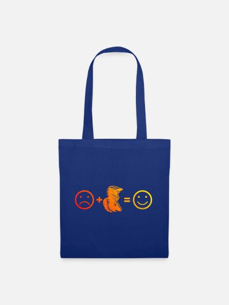Modernes Motocross Artwork - Stoffbeutel - Royalblau