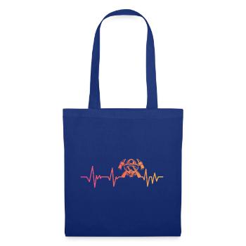 Feuerwehrmann Sunset Heartbeat Feuerwehrmann - Stoffbeutel - Royalblau - Vorne