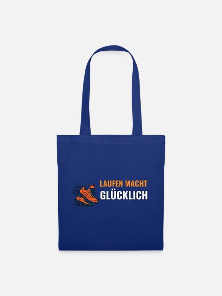 Laufen macht glücklich Motiv. - Stoffbeutel - Royalblau
