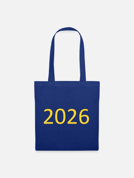 2026 gelb Vorlage selbst gestalten personalisieren - Stoffbeutel - Royalblau