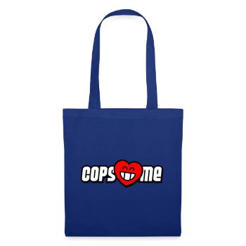 Cops love me (Farben änderbar) - Stoffbeutel - Royalblau - Vorne