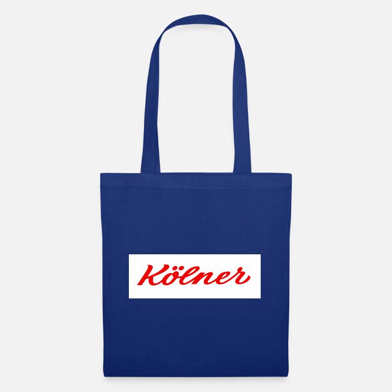 Kölner Roter Script-Logo Print - Stoffbeutel - Royalblau