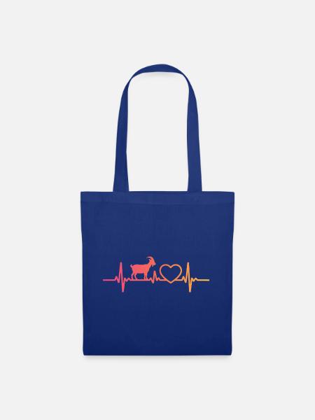ziegen herzschlag t-shirt ziege - Stoffbeutel - Royalblau