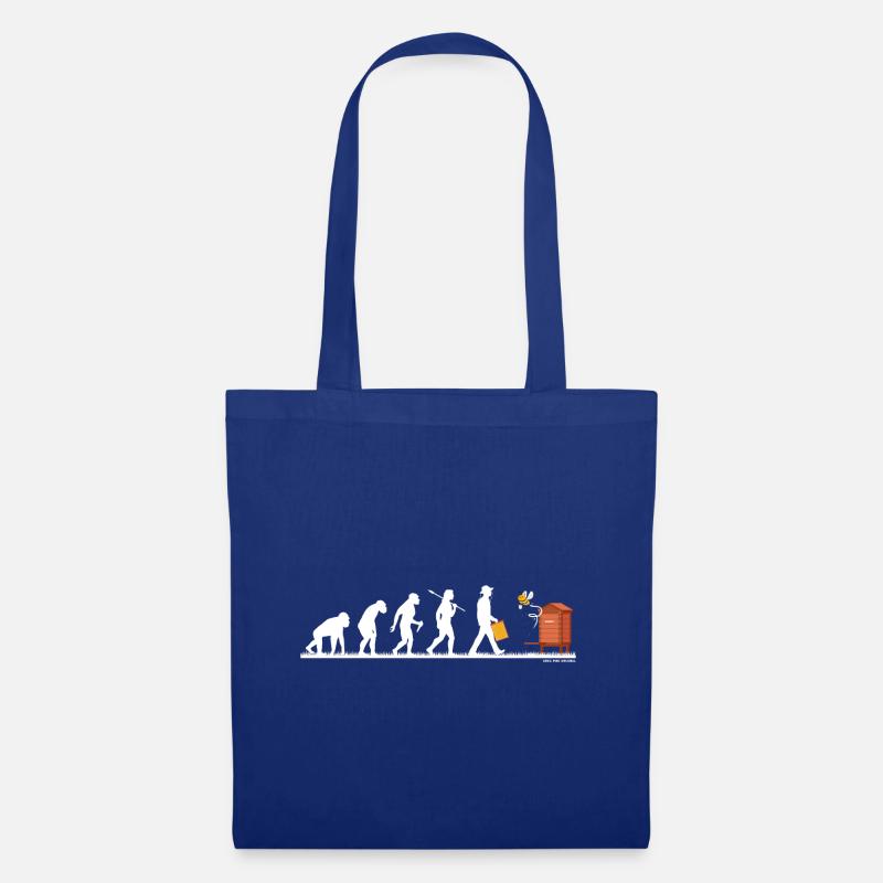 Evolution beekeeper beekeeping honey hobby honeybee - Tote Bag - royal blue