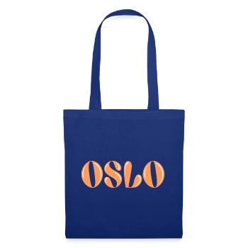 Oslo Orange stilisiert - Stoffbeutel - Royalblau - Vorne