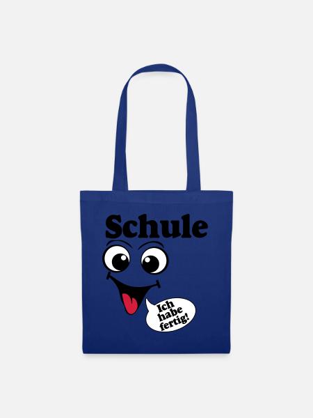 Abschluß , Schule ich habe fertig (25) - Stoffbeutel - Royalblau