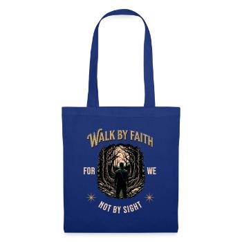 Walk by Faith Christ - Tote Bag - royal blue - Front