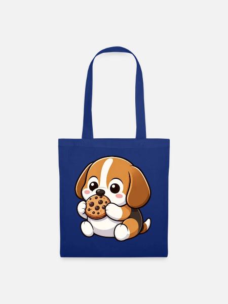 Beagle Keks Süßer Cartoon - Stoffbeutel - Royalblau