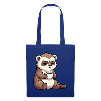 Frettchen Frettchenhalter Frettchenbesitzer - Stoffbeutel - Royalblau - Vorne
